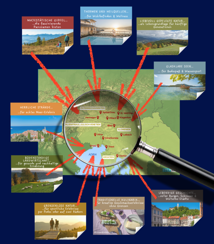 Die Alpe-Adria Region.